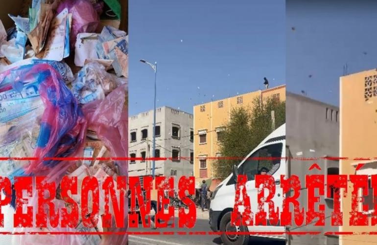 توقيف 3 أشخاص‬ قاموا برمي أموال مسروقة من سطح منزل